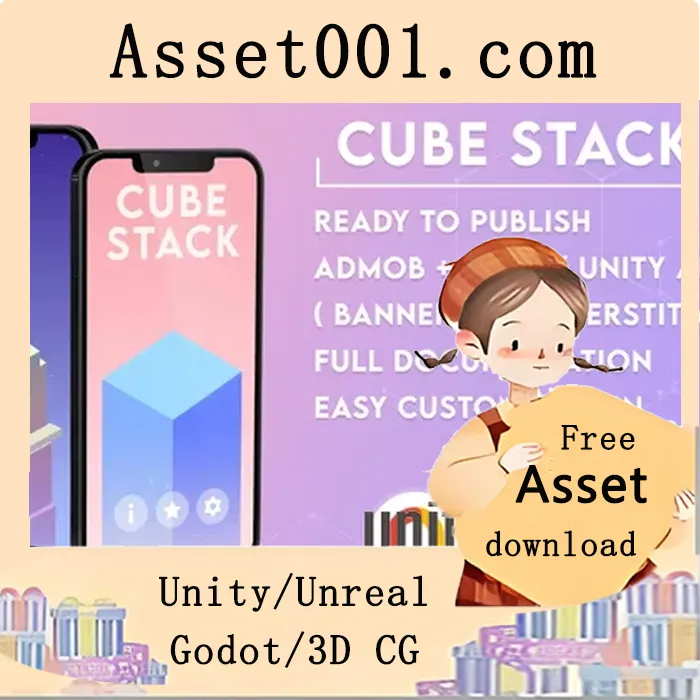 Unity广告整合与GDPR合规的无限游戏资源包|Cube Stack | Admob + GDPR + Unity v1.0