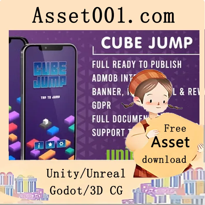 基于Unity引擎的Cube Jump游戏完整资源包（含广告与GDPR合规）|Cube Jump (Admob + GDPR + Unity Engine) v1.1
