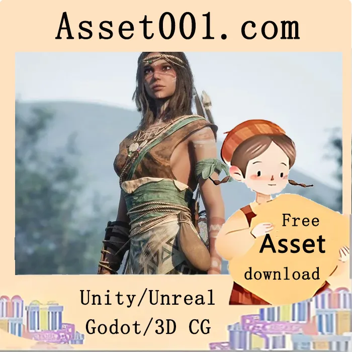 原生态美洲原住民女孩角色模型技术参数说明|Natta