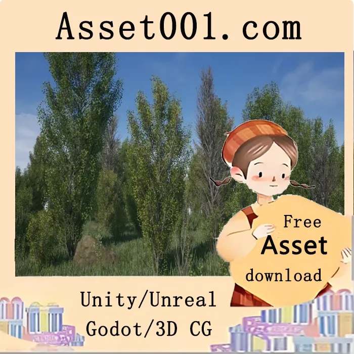 Unity植物包：打造可交互的白杨林场景|Poplars Pack (Populus nigra f. pyramidalis) v4.24+
