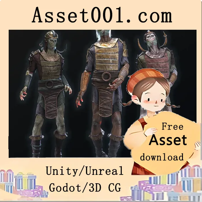 幻想游戏必备！Draugr角色资产包详解|Drowned Knight - Draugrs - Fantasy Collection v5.1+