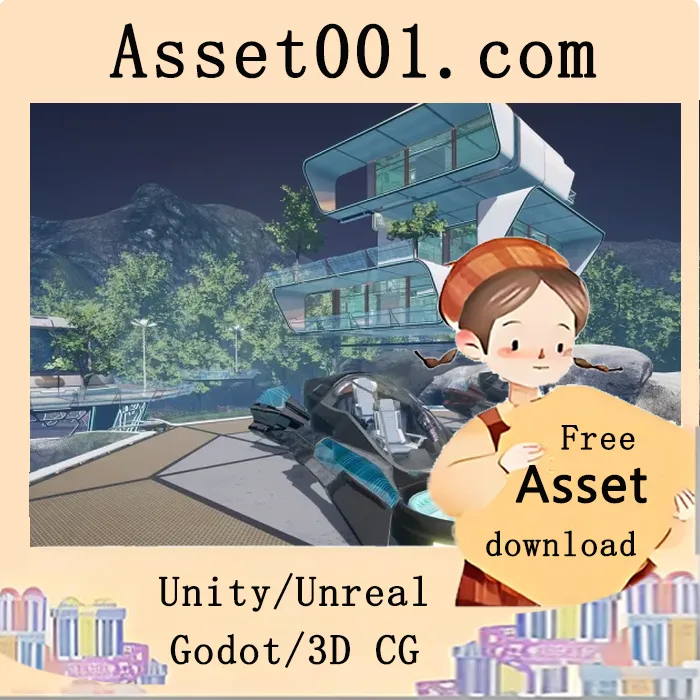 科幻风格模块化村庄建筑包|Modular Sci-Fi village v5.1+