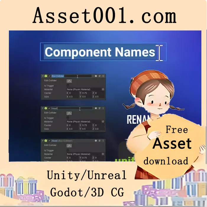 Unity组件命名插件：Inspector中实现组件自定义重命名与状态显示|Component Names v1.2.1 (20 Dec 2025)