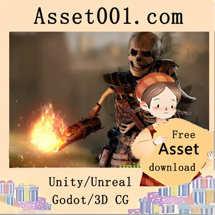 带有3种皮肤的高质量骨骼法师模型（PBR材质，无需插件，支持多种格式）|Skeleton Mage/Wizard v1.0