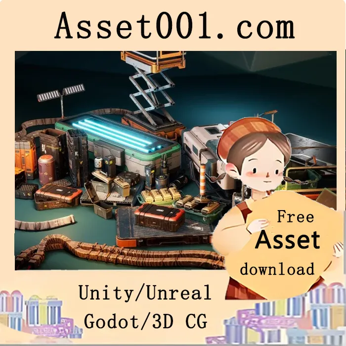 科幻道具包：高质感纹理与优化几何打造未来视觉效果|Sci-Fi Props Vol01 v4.25+