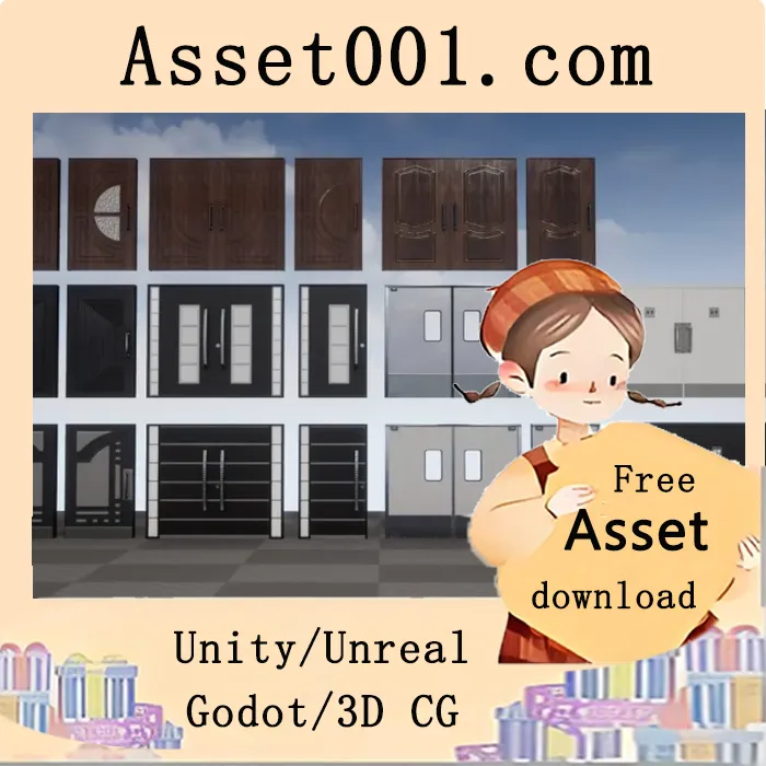 Unity商城推荐：4款门模型资源包，含多种皮肤与结构变体|Doors Pack v4.27+