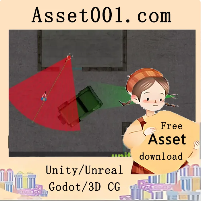 基于Unity的2D视线检测系统资产包|2D Line Of Sight Detection System v1.0