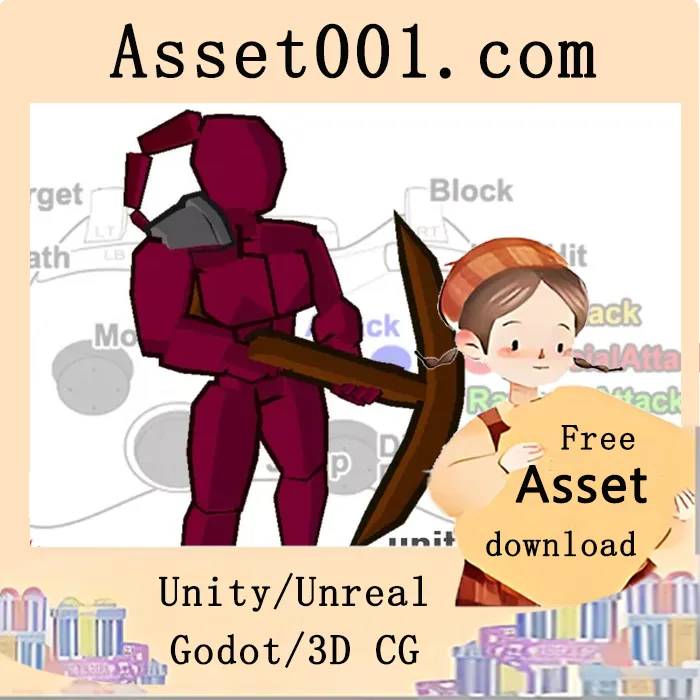 Unity Mecanim十字弓战士动画包：41个精修专业动画资源，含Xbox 360手柄兼容控制器脚本|Crossbow Warrior Mecanim Animation Pack v2.1.1