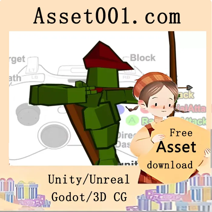 Unity Archer Warrior Mecanim 动画包：40个精制动画与Xbox 360手柄控制器脚本|Archer Warrior Mecanim Animation Pack v2.2.1