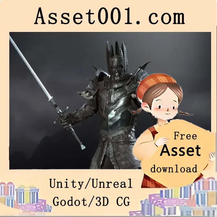 低多边形死亡骑士2角色模型资源包（含4种皮肤、21种动画及高精度纹理）|Death Knight 2 v1.0