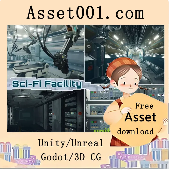 Unity科幻基地环境套件：263个高精度模型支持URP/HDRP|Sci-Fi Facility v1.9