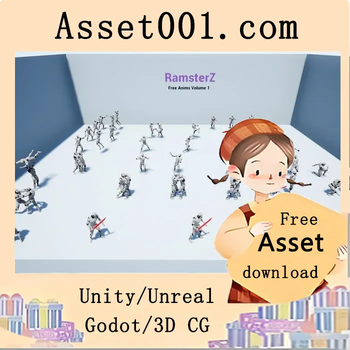 RamsterZ 动作包 Vol.1：包含44个动画（含根运动）|RamsterZ Anims Volume 1
