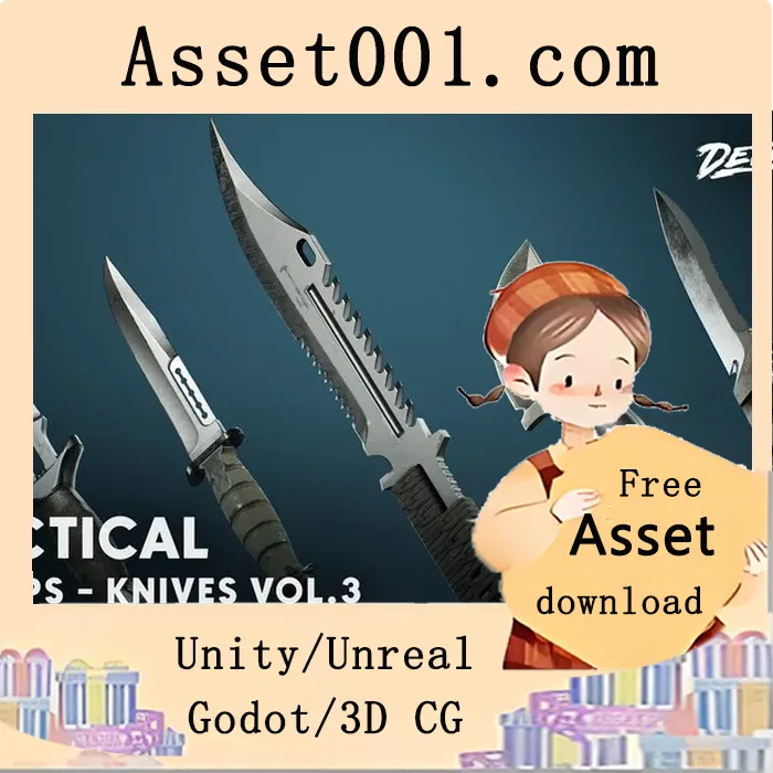 Knives VOL.3 - Tactical (4K Textured FPS Tactical Knives)