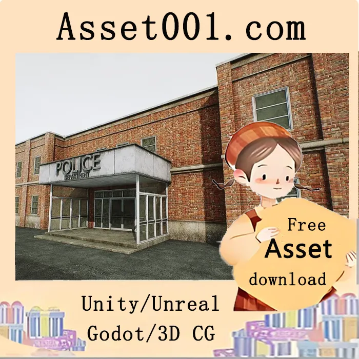 废弃警察局PBR材质与模块化建筑资源包|Abandoned Police Department v4.24+