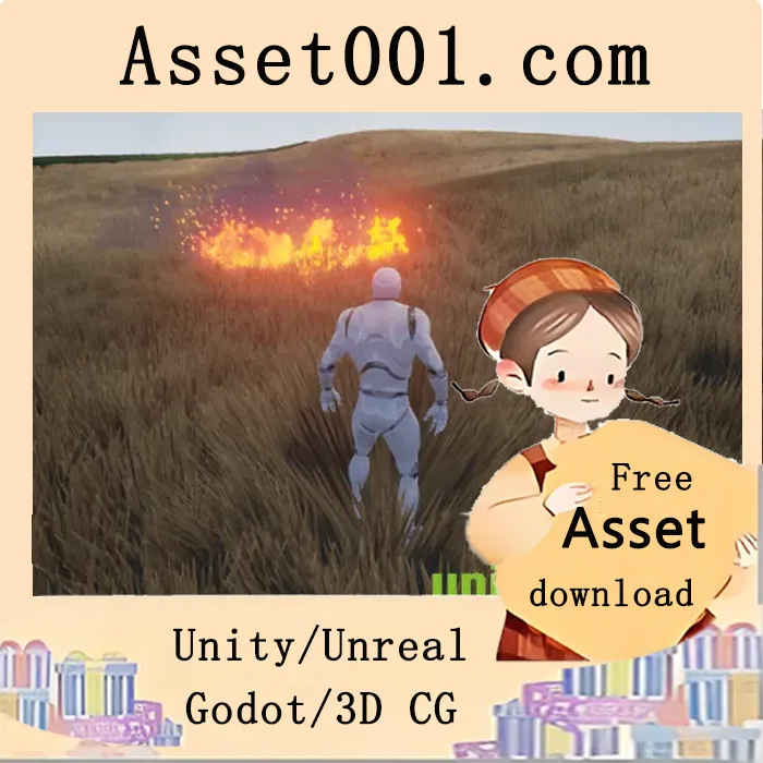 Unity/Unreal 动态草系统：支持震波、变形、燃烧、切割与生长等高级效果|Dynamic Grass System v5.1+