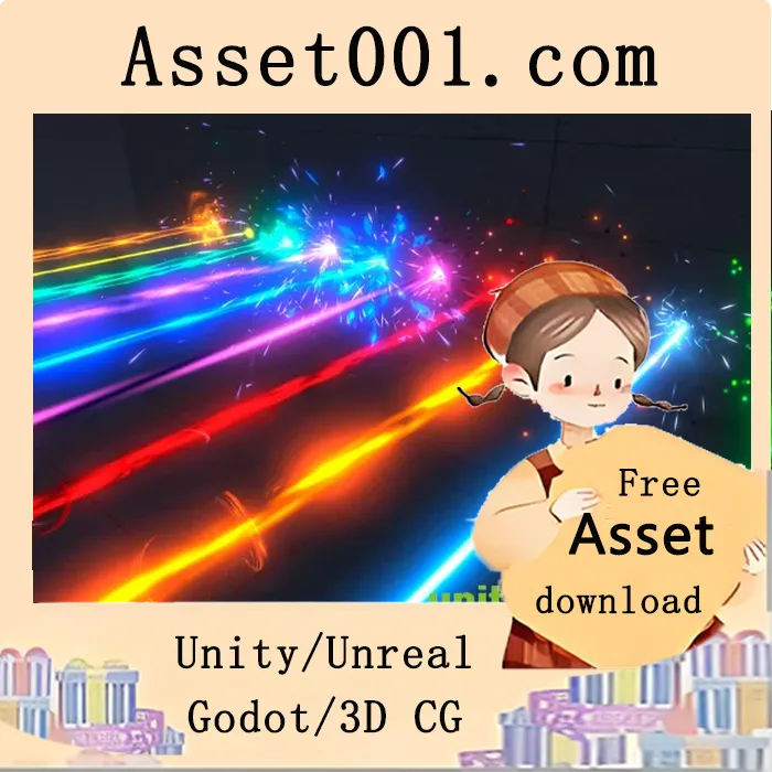 3D激光包：包含多种元素（火焰、光、魔法等）的激光效果与碰撞系统|3D Lasers Pack v2.13