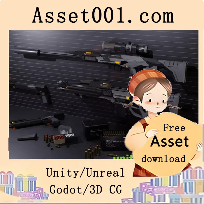 未来科幻武器包：包含手枪、步枪和机枪的可拆卸弹匣设计|Futuristic Scifi Weapons Pack v1.0