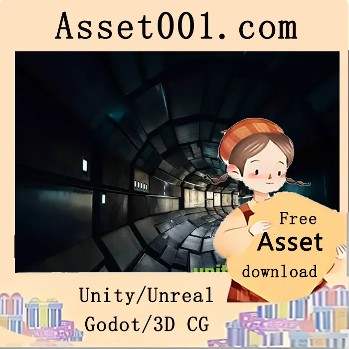 Unity科幻隧道资源包：模块化组件构建复杂科幻隧道|Sci-Fi Tunnel Pack v1.0