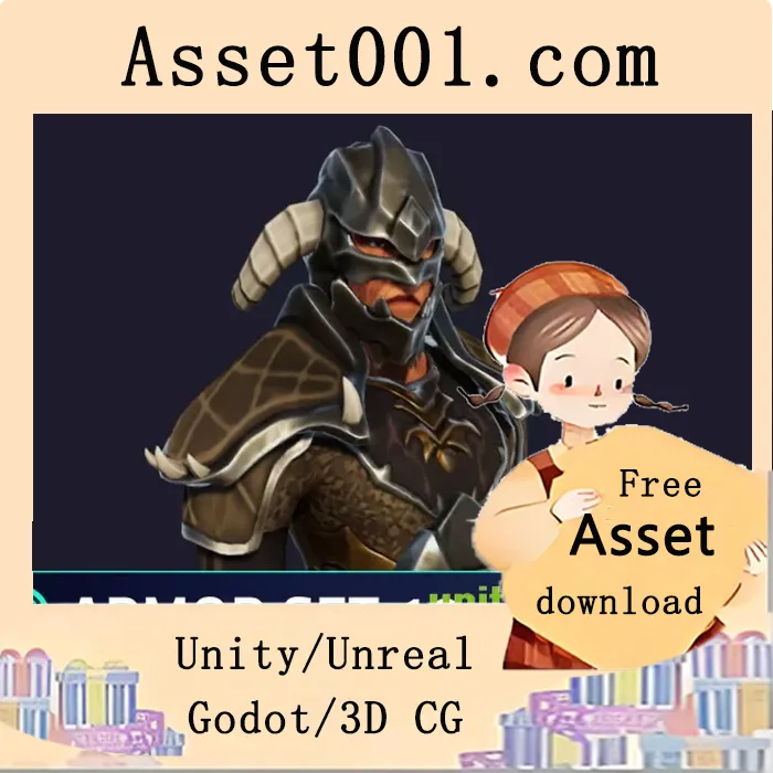 stylized RPG游戏完全模块化 armor 集——包含7款风格化套装|Dragon Hunter Armor Set - Stylized RPG v1.0