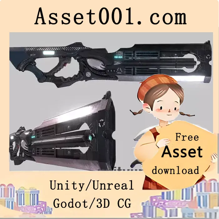 Unity PBR能量枪与能量步枪资源包（支持近战 melee 模式，单材质2K贴图，8k-10k三角面）|Energy RifleBlade and Gun v1.0