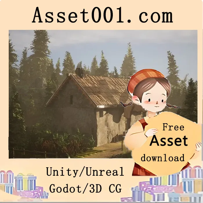 森林小屋室内环境包：手工艺打造的模块化温馨空间|Whispering Cottage – Forest Cabin Environment (Exterior + Interior) 5.7