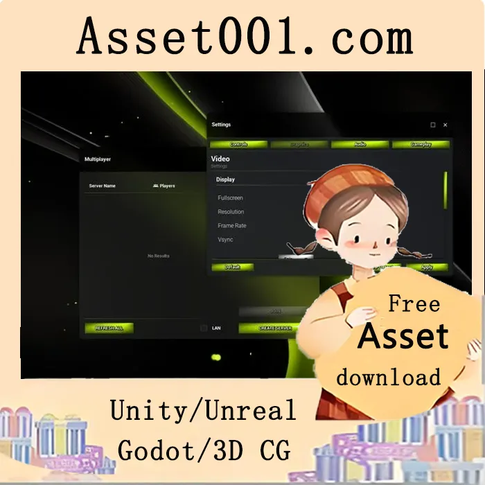 Unity unreal现代菜单系统X 5.1+发布：包含可移动可缩放部件、片尾字幕和设置菜单|Modern Menu System X 5.1+