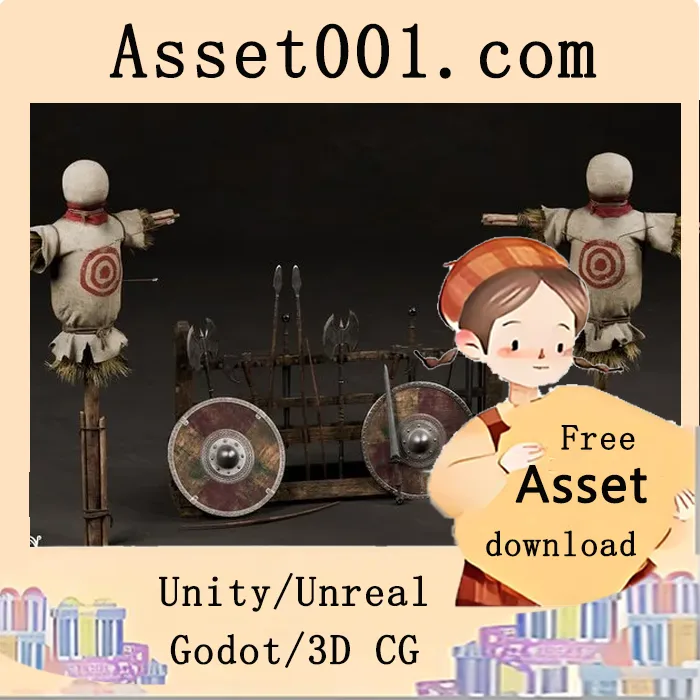 中世纪武器架及训练 dummy 收集包|Medieval Props Vol. 3 - Weapon Rack