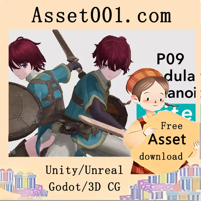 P09模块化人形轻量版：含男女性角色、服装与武器的3D模型资产|P09_Modular_Humanoid_Lite v2026.01.05