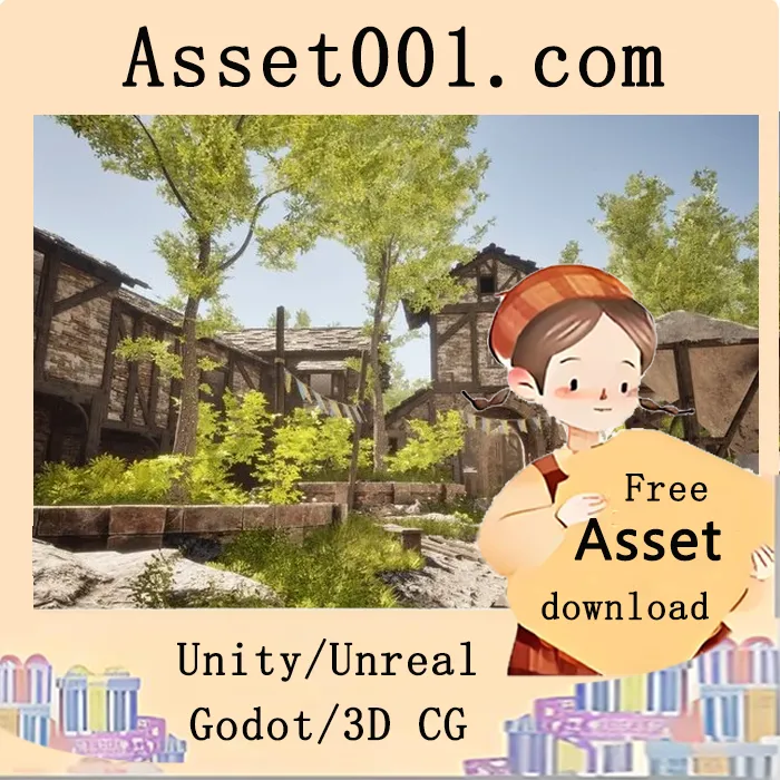 支持Nanite与Lumen的中世纪地中海村庄模组，140+独特模型，模块化设计，一键搭建|Mediterranean Village 5.6+