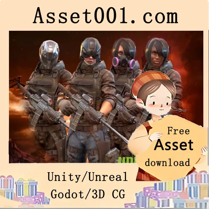 高品质可定制士兵女性角色模型，适用于军事项目|Customized Soldier Woman v4.27+