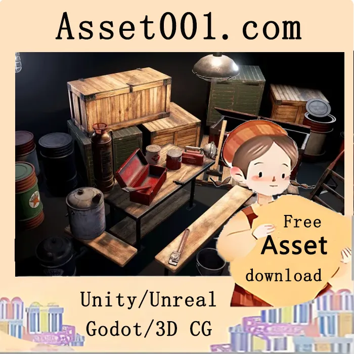 复古工业道具资源包：含4K贴图与物理渲染材质实例|Retro Industrial Props v4.27+