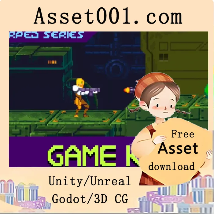 像素艺术资源包：一键构建平台跳跃游戏|Warped Space Station v1.0