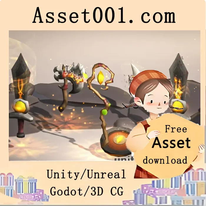 Unity手绘魔法武器与特效包|The Handpainted Magical Weapons & FX Pack v1.0