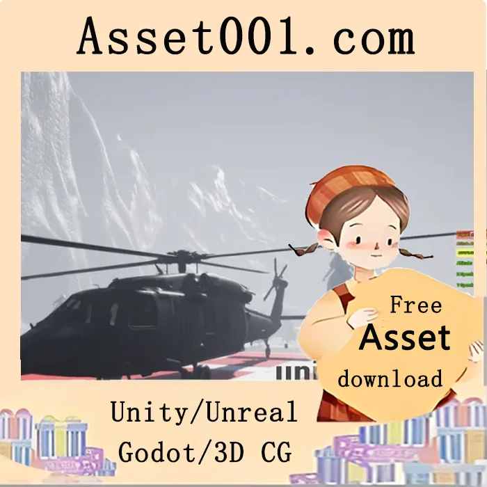 基于物理的可驾驶直升机（非骨骼绑定）搭配自动飞行、风力与AI系统|Physics Based Helicopter v4.25+