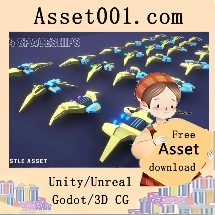 低多边形模块化太空船资产包（Unity）|Modular Low Poly Spaceships-1 v1.0
