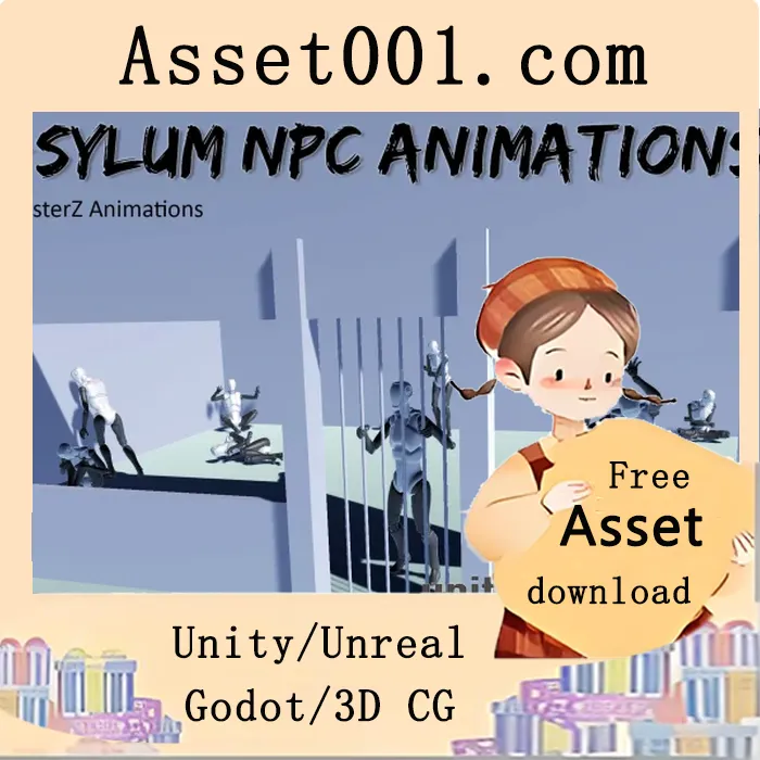 asylum病人或囚犯NPC动画集（55个动画：31个空闲动作、2个躺卧动作、6个坐姿动作、16个束缚动作）|Asylum NPC Animations v1.0