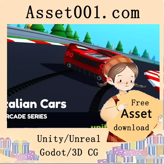 意大利风情3D赛车包：8款经典车型，40种颜色变体，适用于第三人称与俯视视角赛车游戏|ARCADE: Italian Cars Pack v1.2