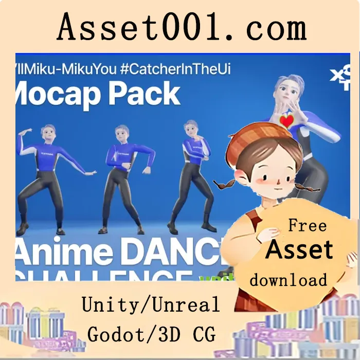 动漫舞蹈挑战V2 - 10个专业舞者录制的3D动画动作包|Anime Dance Challenge V.2