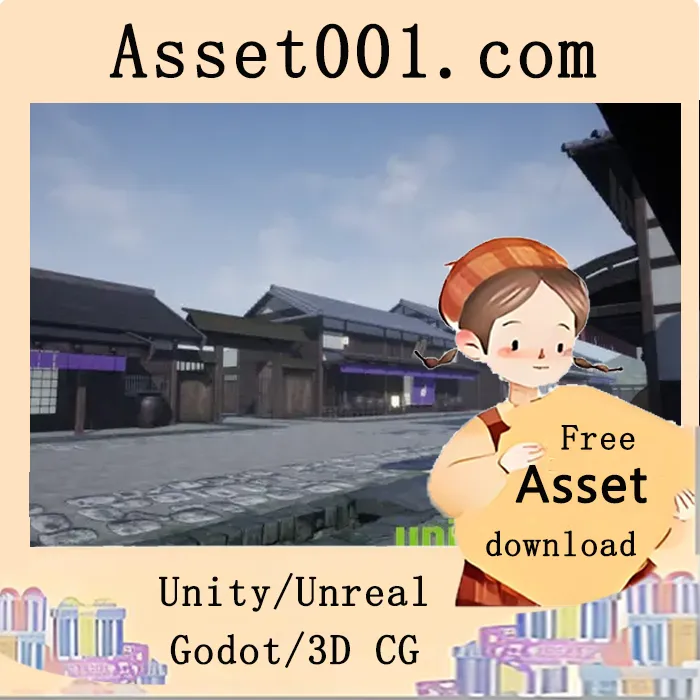 日本风格村庄模组包：418个可编辑建筑模块与PBR材质|Japanese Village Kit v4.26+