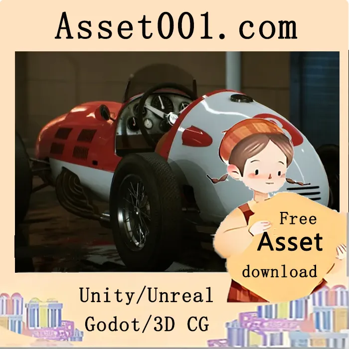 经典可驾驶赛车模型：支持自定义材质与音效的高还原度车辆资源|Classic Race Car / Driveable / Functional ( Classic Race Car Cars Racing Old ) v4.22+