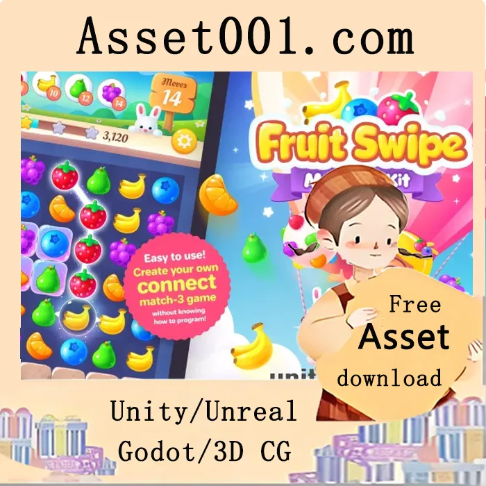 Unity Fruit Swipe Match 3 完整解决方案免费下载|Fruit Swipe Match 3 Kit v2.2.0 (Latest)