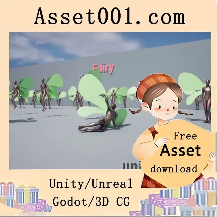 精灵动画资产包：包含113种高精度动作，支持UE5/UE4兼容转换|Fairy Animations v5.2+