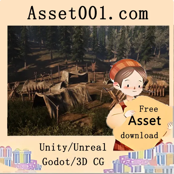 中古风帐篷与露营道具包：包含50个独特模型及7个蓝图营地|Medieval Tents & Camping Props Pack v4.26+