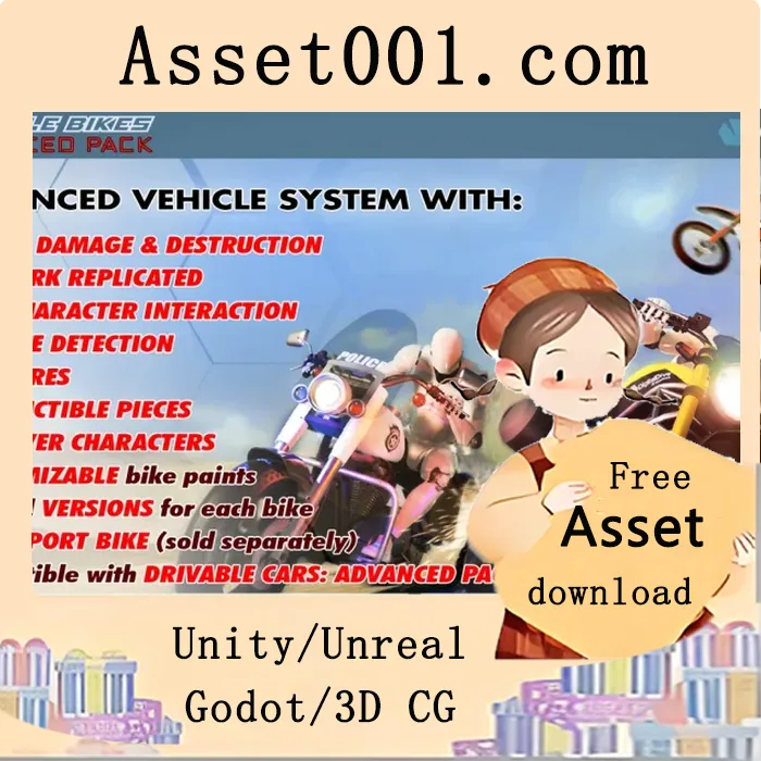 基于蓝prints的可骑乘车辆系统：支持多人联机、物理驱动与实时破坏效果|Ridable Bikes: Advanced Multiplayer Vehicles v5.1+