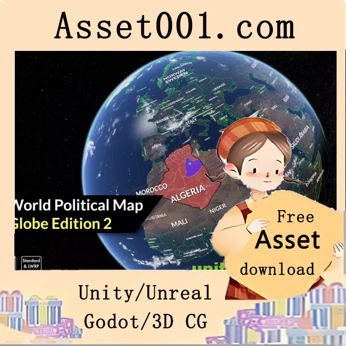 Unity官方发布World Map Globe Edition 2 3D全球政区地图插件|World Map Globe Edition 2 v19.6