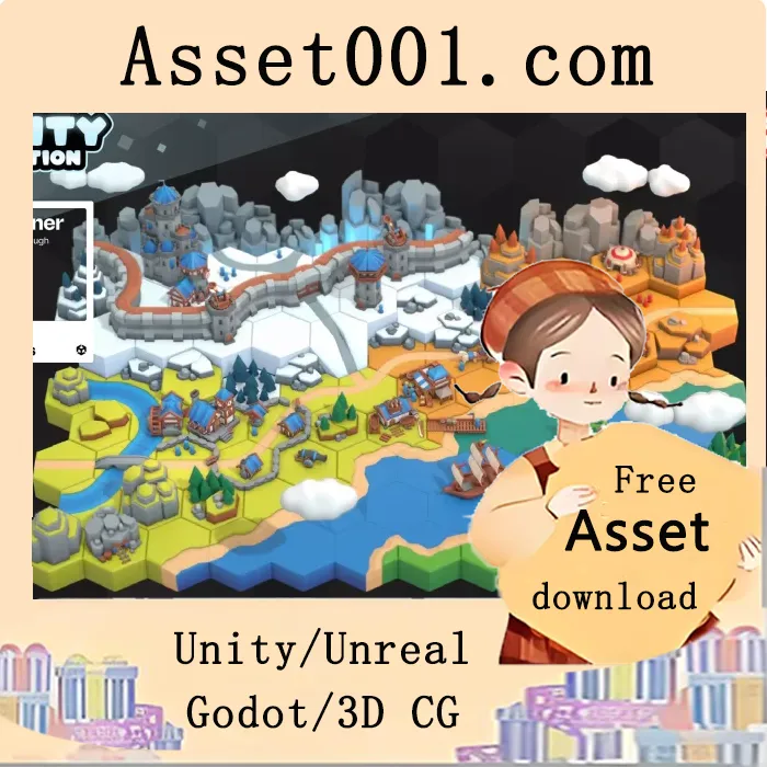 Unity medieval hexagon资源包：200+独特风格建筑与单位素材|KayKit - Medieval Hexagon Pack (for Unity) v1.0.1