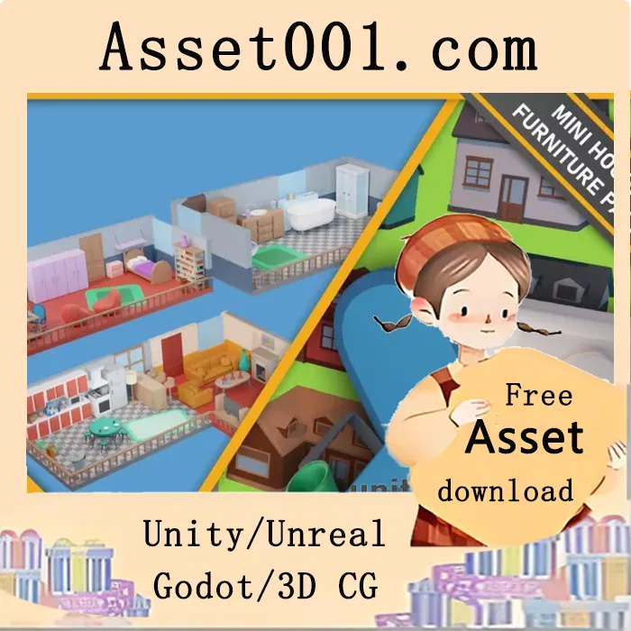 Unity迷你房屋与家具包：支持移动端的可定制家居环境资源|Mini House and Furniture Pack v1.0