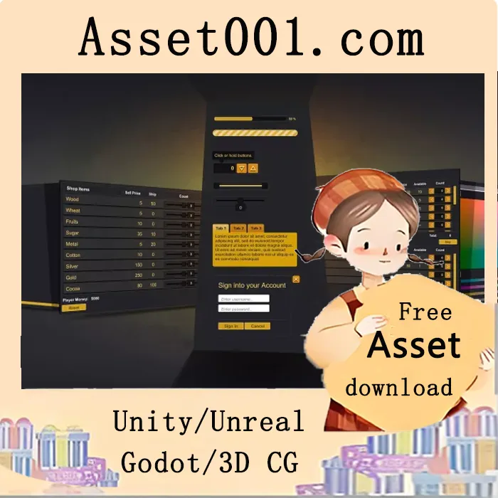 Unity 新 UI 控件组件与自定义数据类型生成工具|New UI Widgets v1.18.7f1