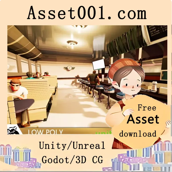 Low Poly - Diner / Cafe Environment v1.0