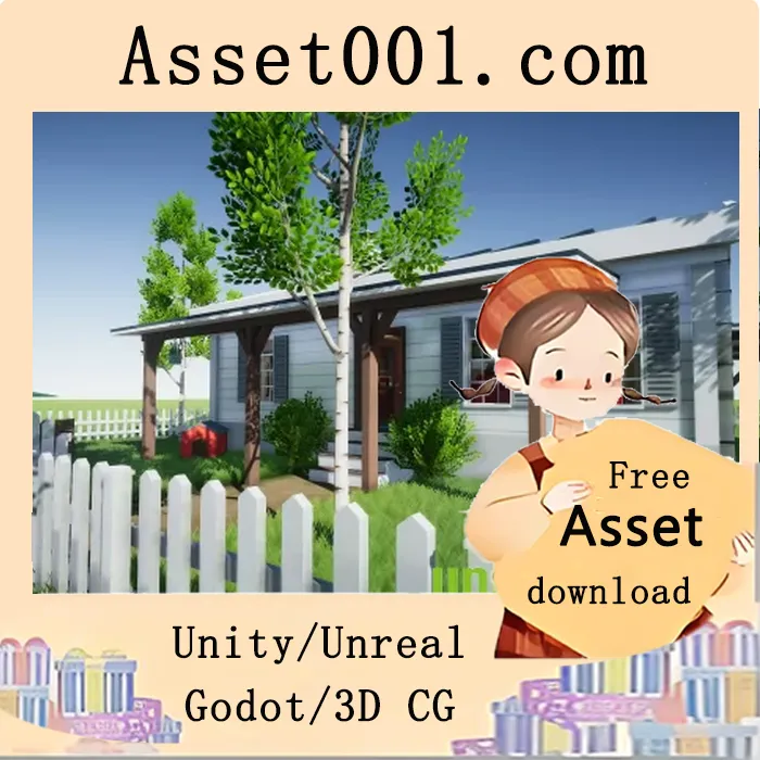 低多边形房屋场景包：包含213个预制件及7种纹理|Low Poly House #1 v1.0